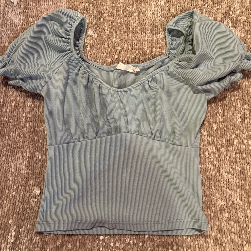 Altard State puff sleeve crop. Size small